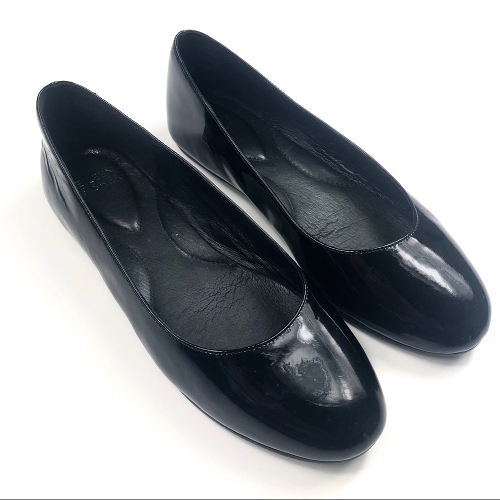 Eileen Fisher Black Patent Flats Sz 7.5